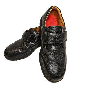 Dr. Comfort Loafers Mens 10W Black Leather comfortable walking hook loop straps